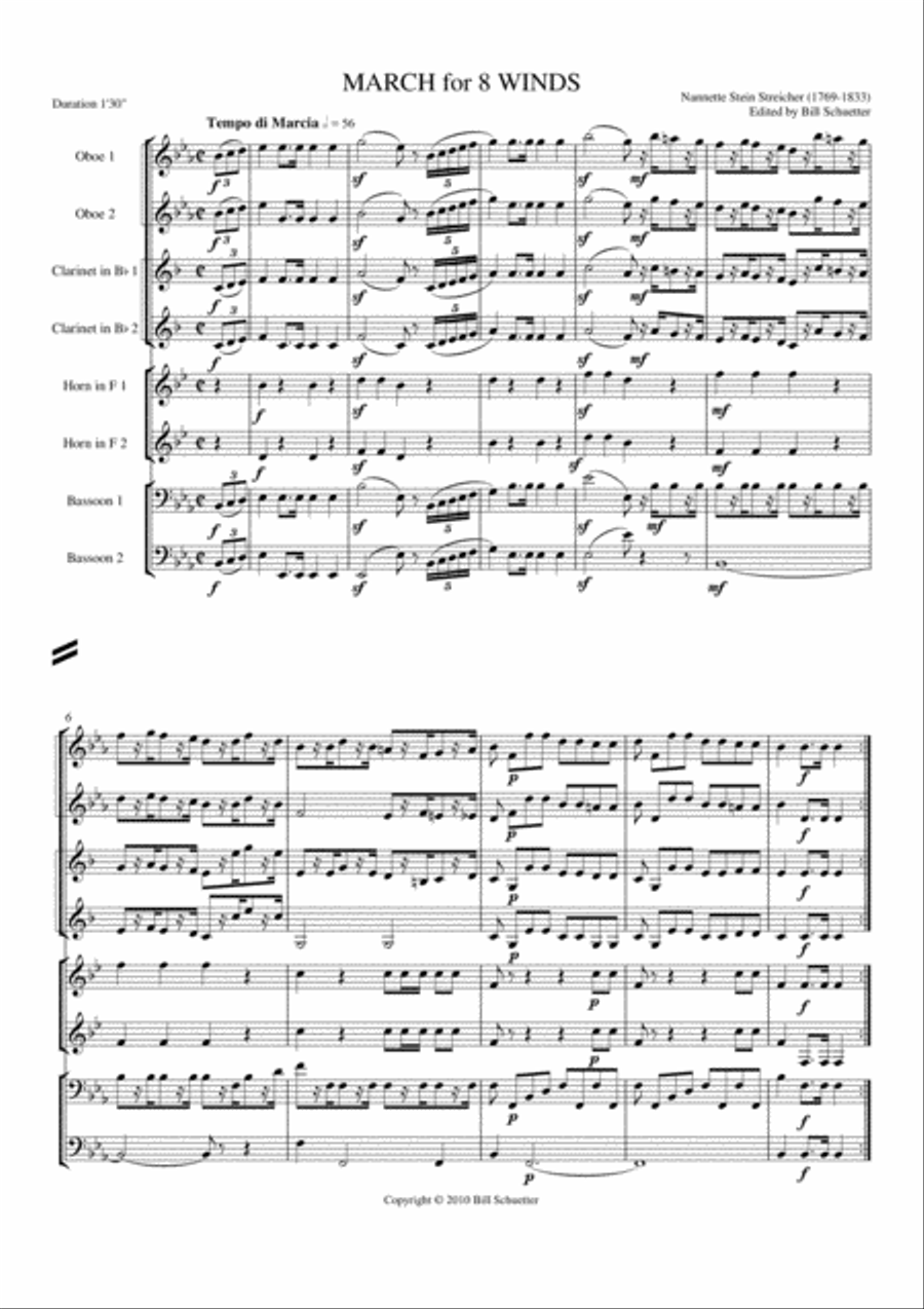 March for Mixed Winds Chamber Music scores gallery preview page 1