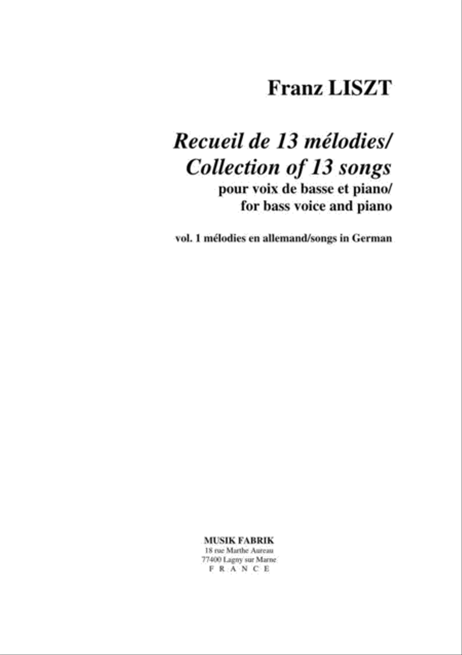 Album of songs for Bass vol1 German Songs Bass Voice scores gallery preview page 1