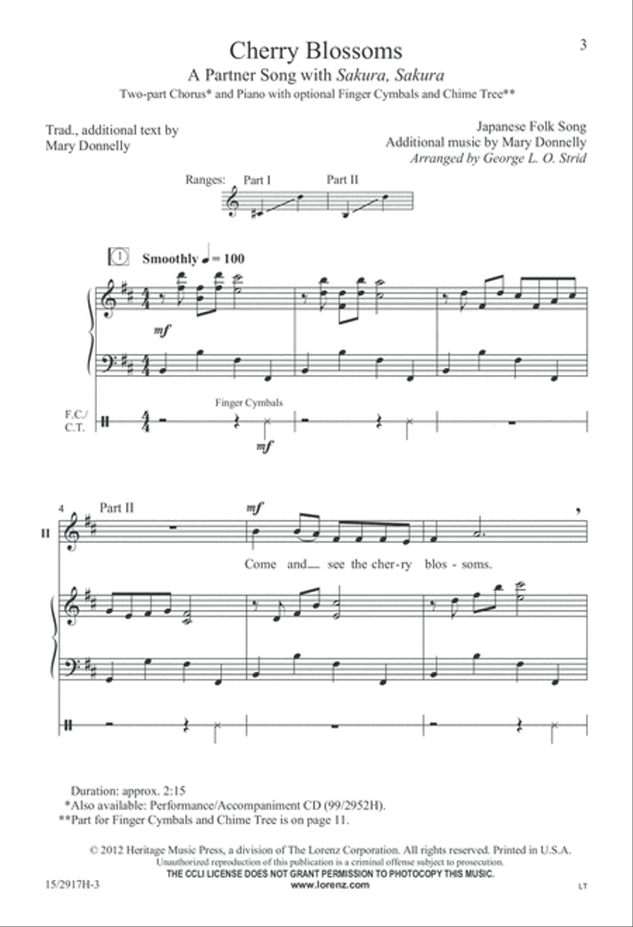 Cherry Blossoms 2-Part scores gallery preview page 3