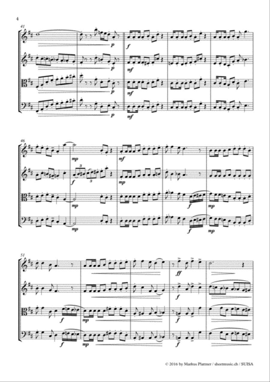 ‘Do Lord’ for String Trio (2 violins, viola, opt. cello part) String Trio scores gallery preview page 6