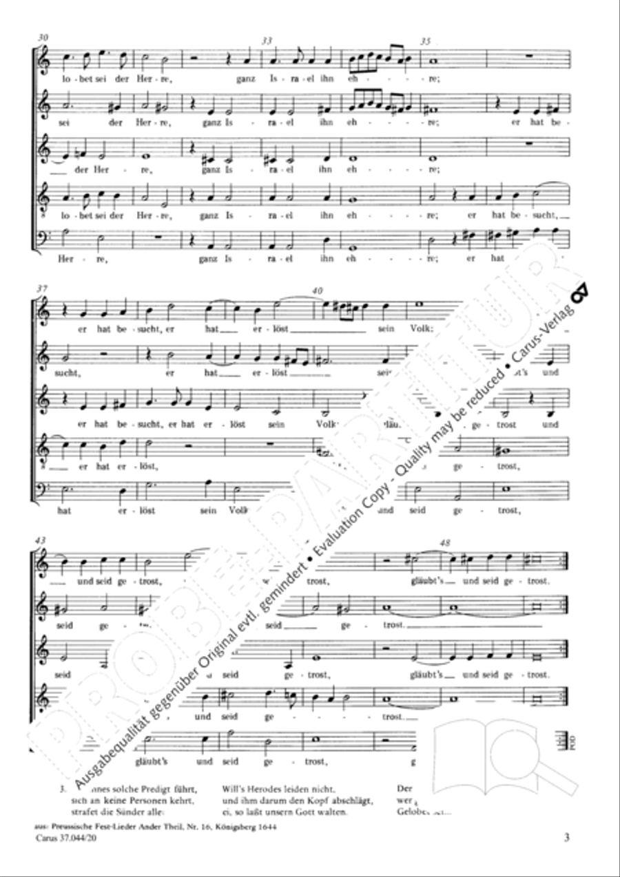 Der Zacharias ganz verstummt SSATB scores gallery preview page 4