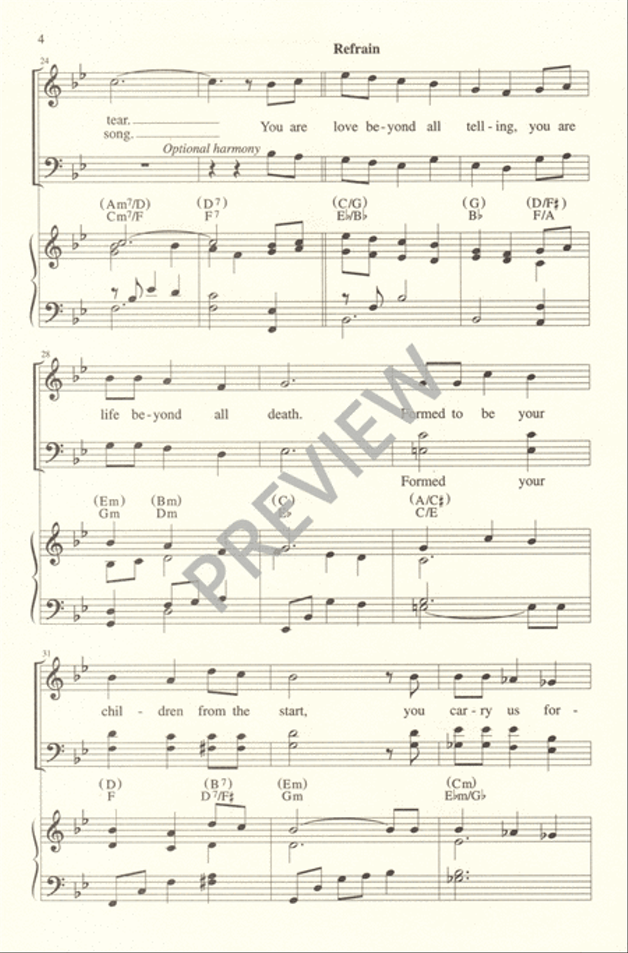 Love beyond All Telling Love beyond All Telling Unison Choir scores gallery preview page 4