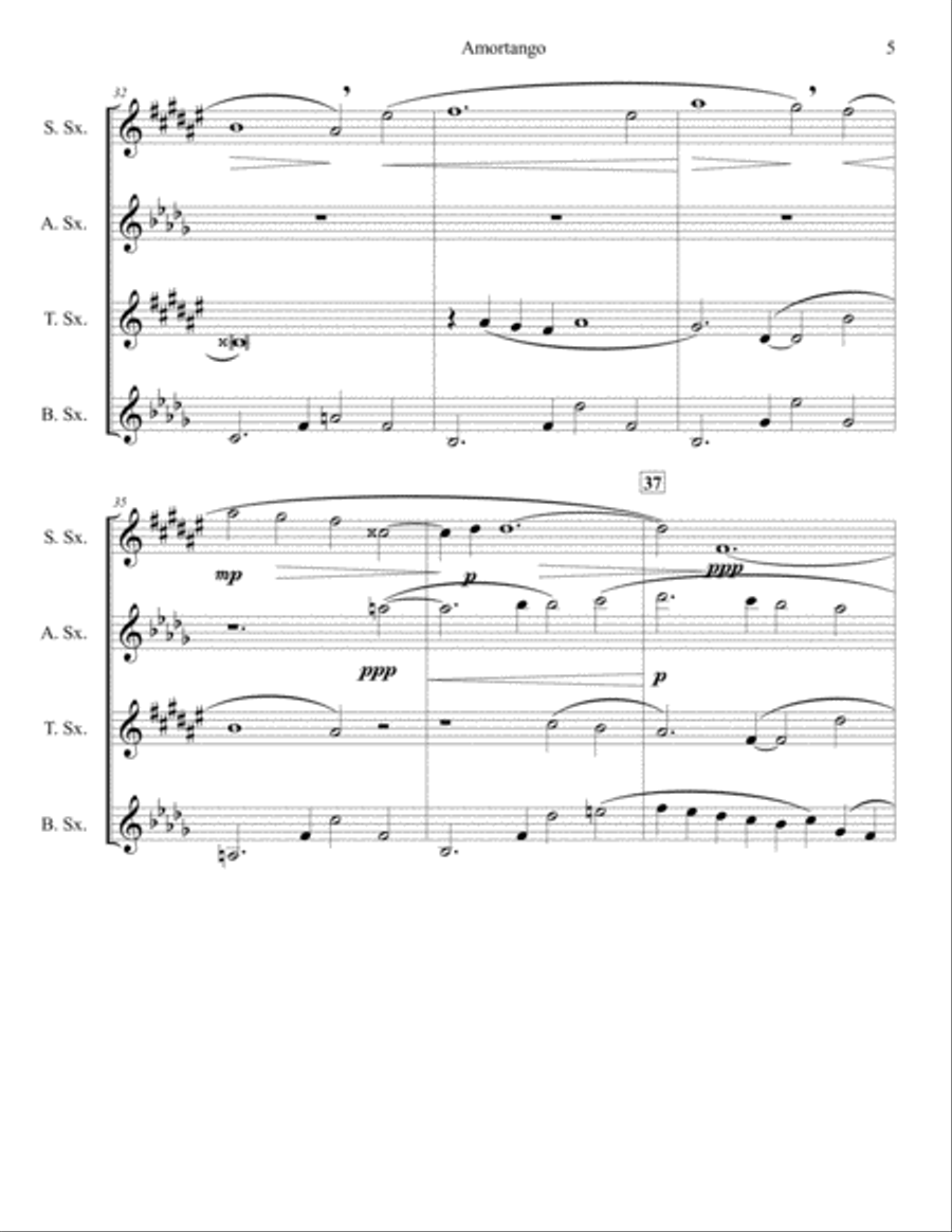 Amortango Amortango Woodwind Quartet scores gallery preview page 5