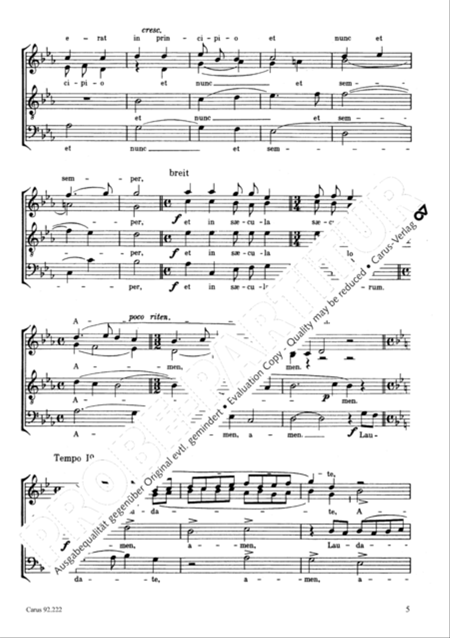 Laudate Dominum 4-Part scores gallery preview page 6