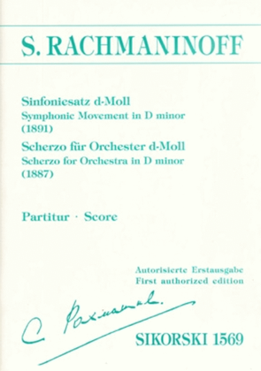Book cover for Sinfoniesatz (1891) / Scherzo Fur Orchestra (1887) Score