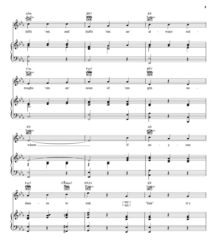I'm Popeye The Sailor Man Guitar scores gallery preview page 3