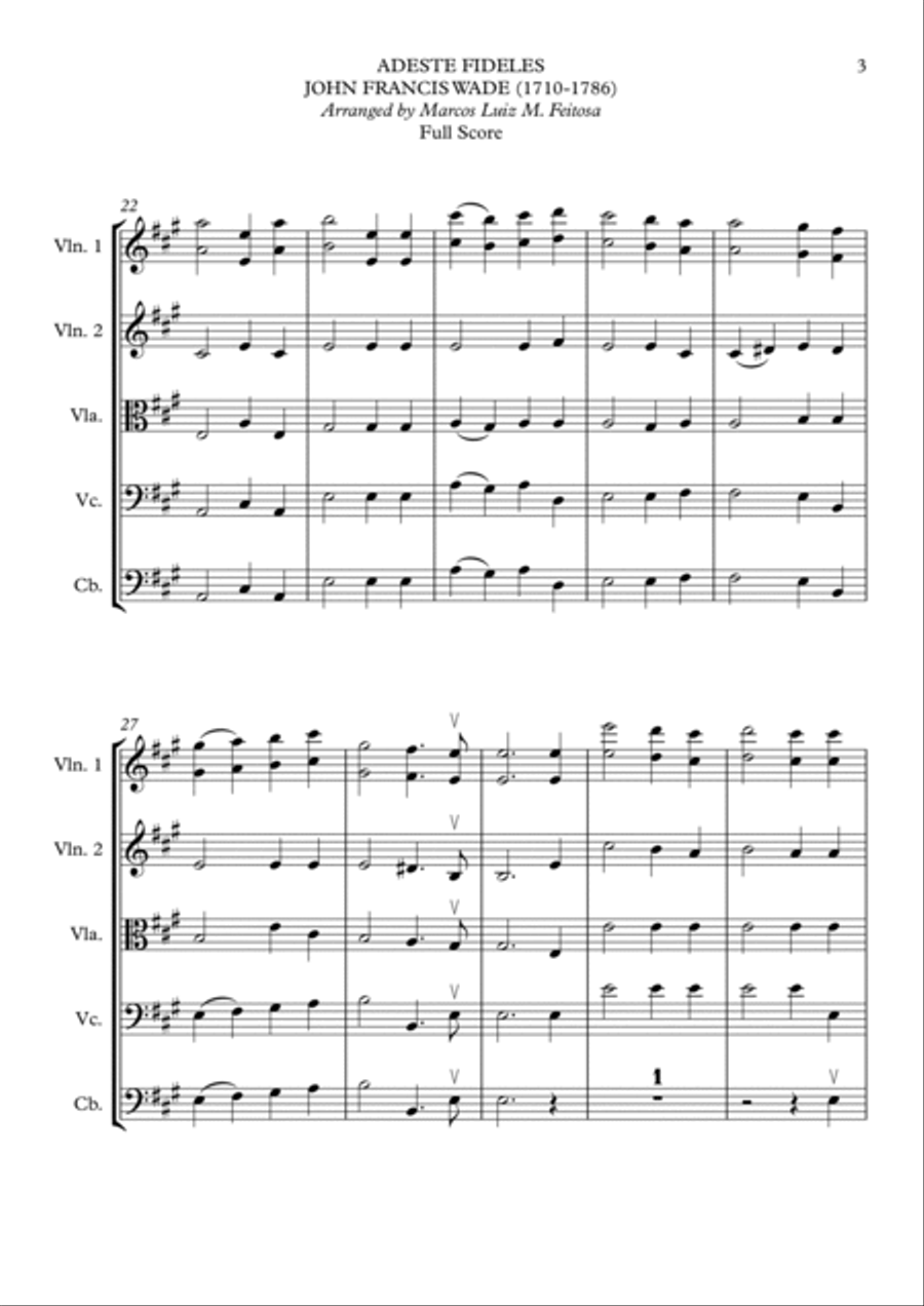 Adeste Fideles - String Orchestra String Orchestra scores gallery preview page 5