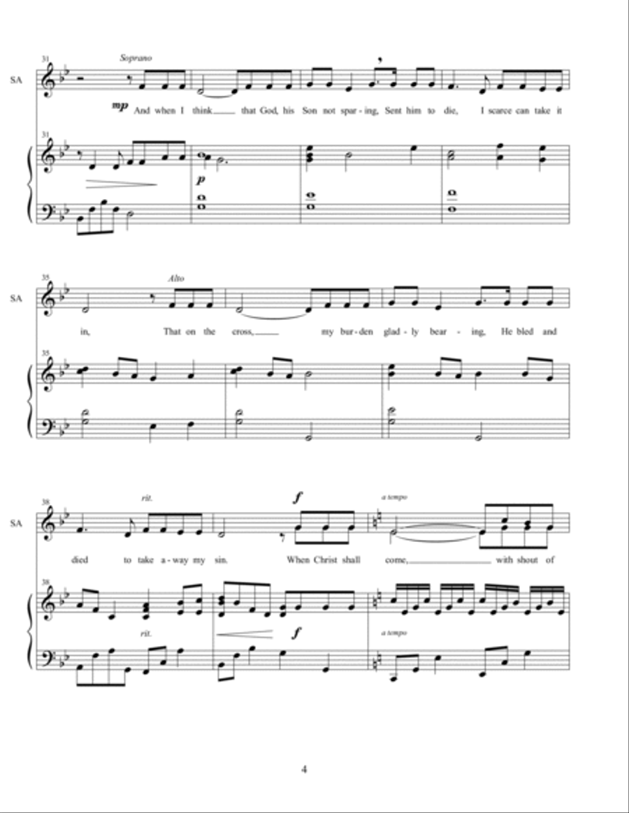 For the Love of Hymns: Vocal Duets For the Love of Hymns: Vocal Duets Piano scores gallery preview page 6