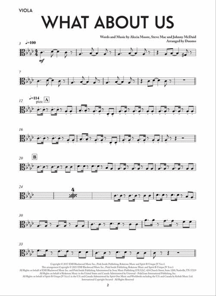 What About Us String Quartet scores gallery preview page 4