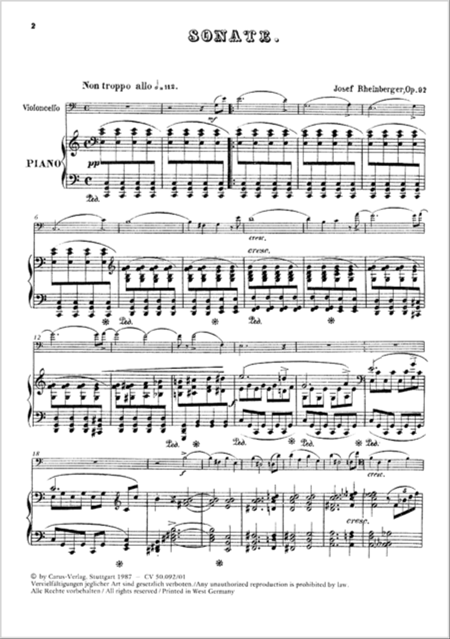 Cellosonate in C Cellosonate in C Piano scores gallery preview page 2