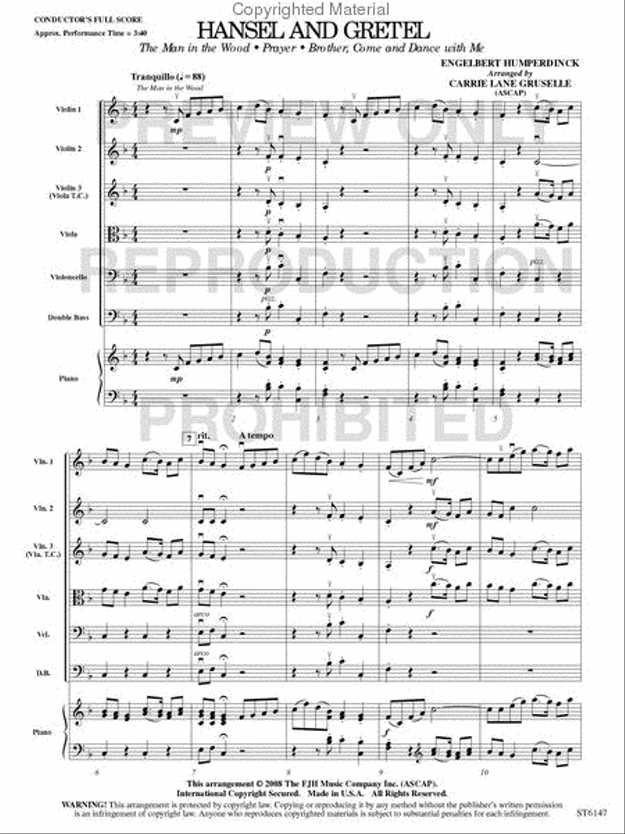 Hansel and Gretel String Orchestra scores gallery preview page 2