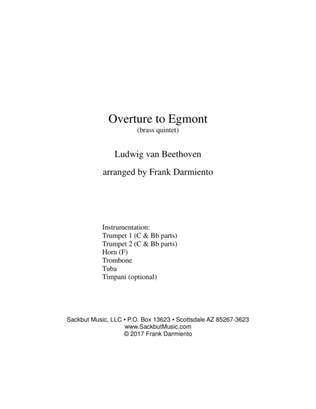 Egmont Overture (for brass quintet)