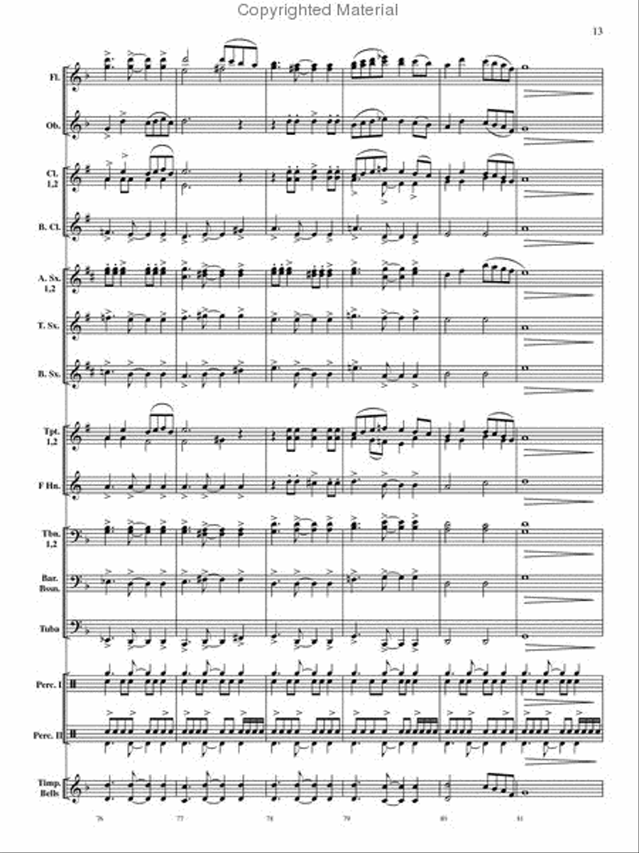 Rondo on a Modal Theme Concert Band scores gallery preview page 14
