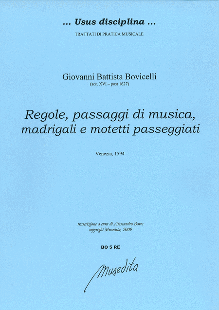 Regole, passaggi di musica, madrigali e motetti passeggiati (Venezia, 1594)