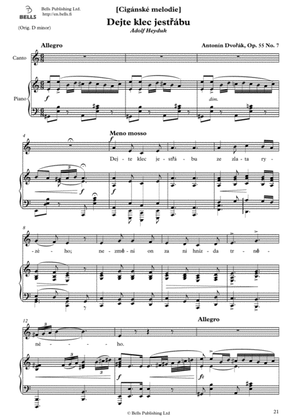 Book cover for Dejte klec jestrabu, Op. 55 No. 7 (A minor)