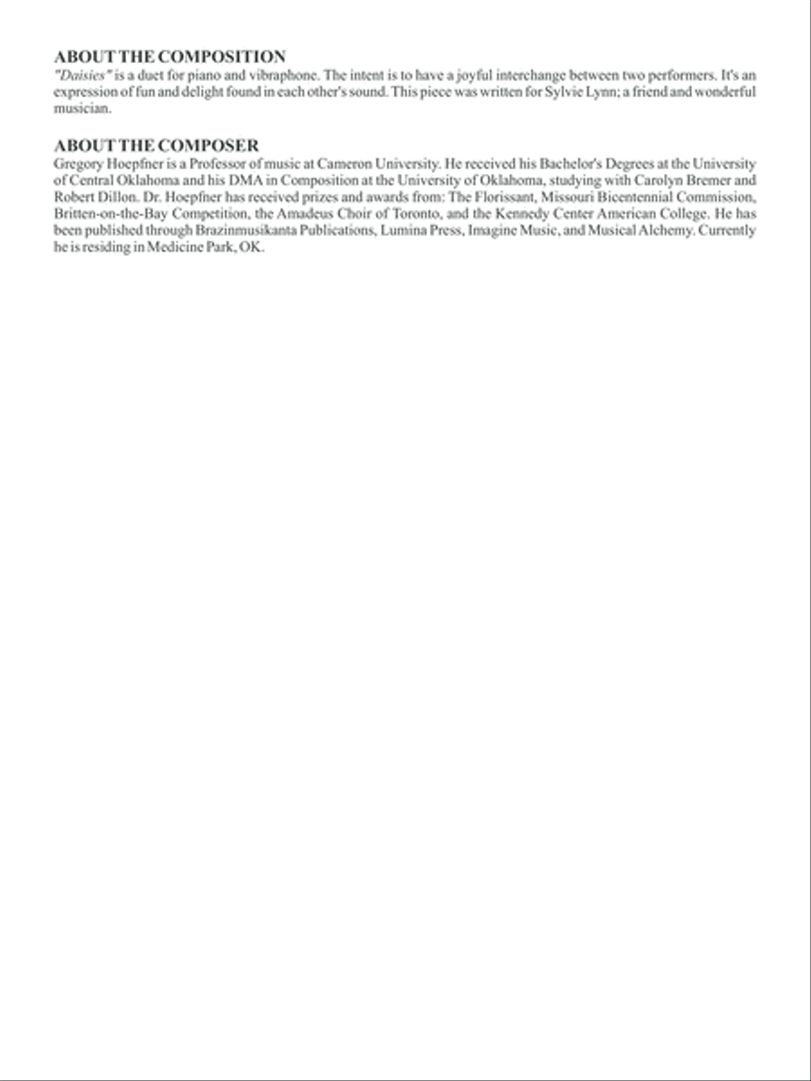 Daisies Piano Accompaniment scores gallery preview page 3