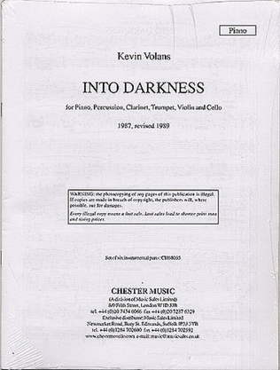 Kevin Volans: Into Darkness (Parts)