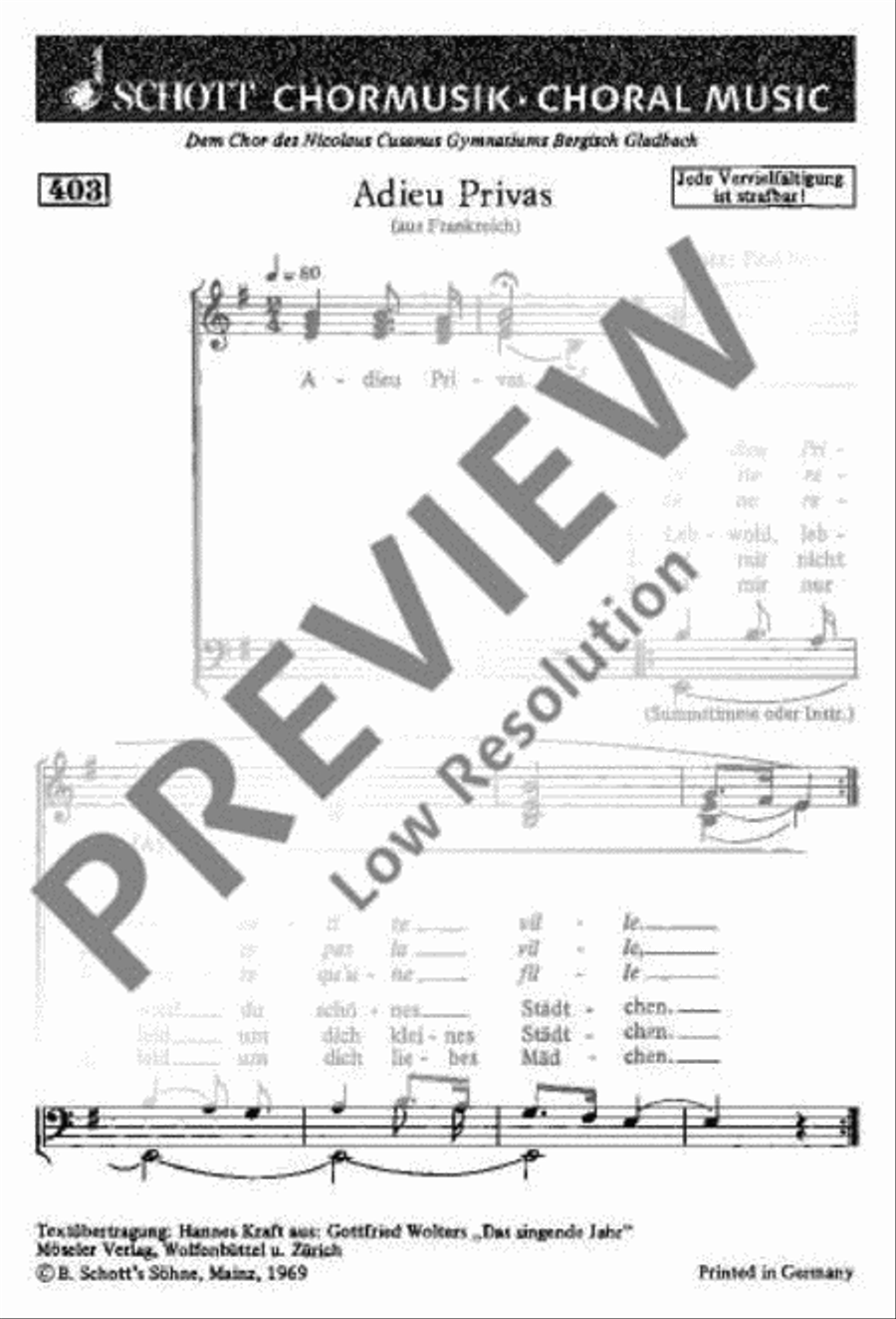 Adieu Privas A Cappella scores gallery preview page 2