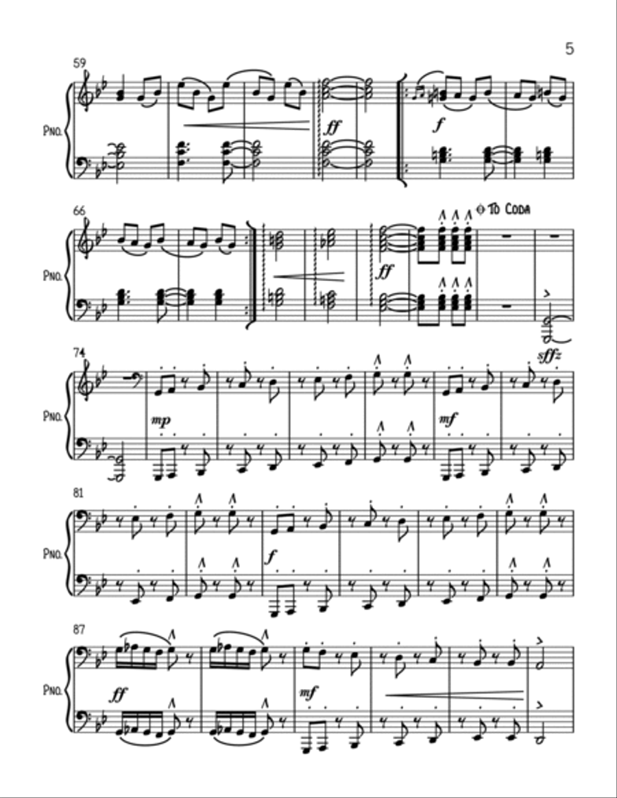 Cinco de Mayo Cinco de Mayo Piano Solo scores gallery preview page 5