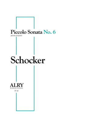 Book cover for Piccolo Sonata No. 6 for Piccolo and Piano