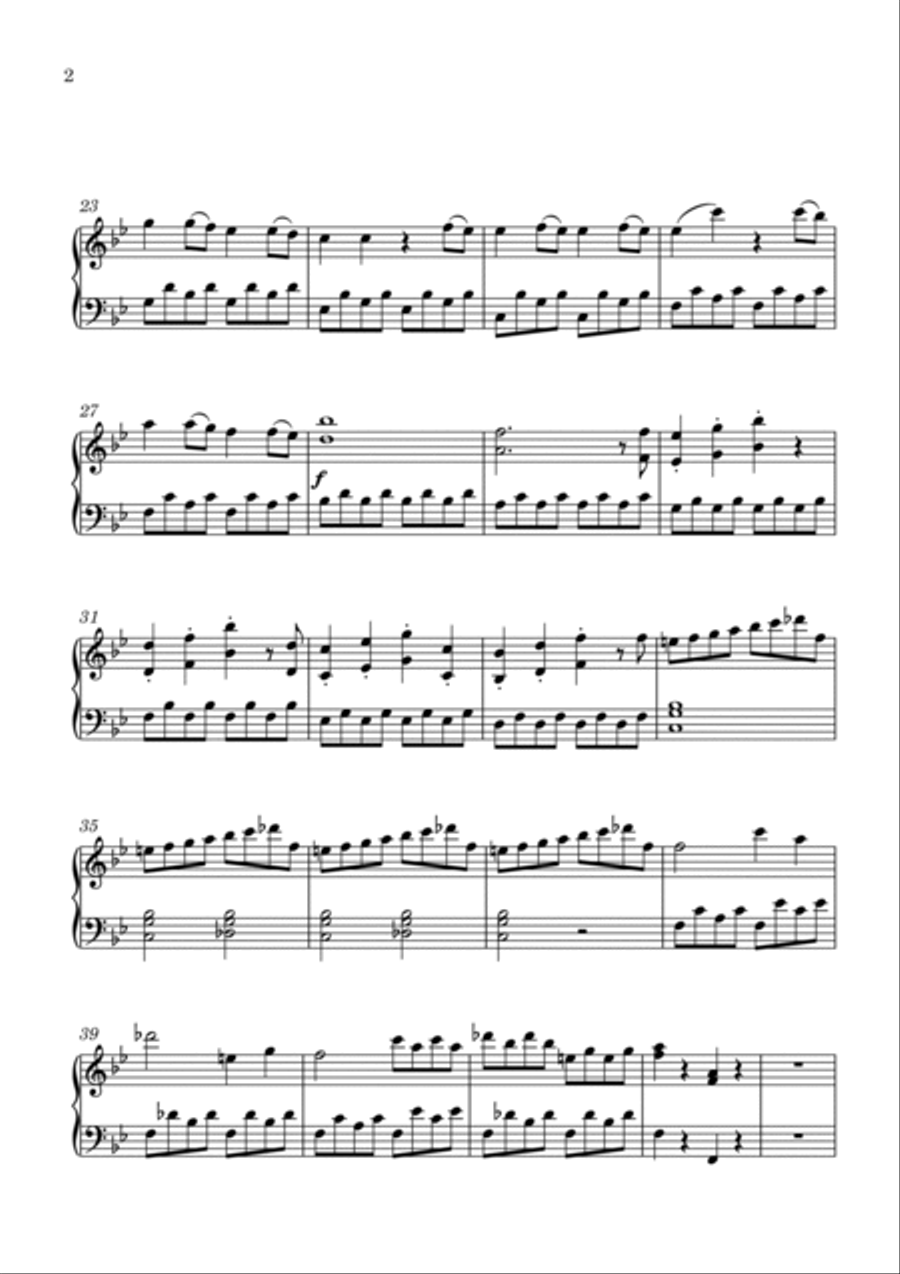 Symphony No. 40 in G minor K.550 - 1st movement (excerpt) Piano Method scores gallery preview page 2