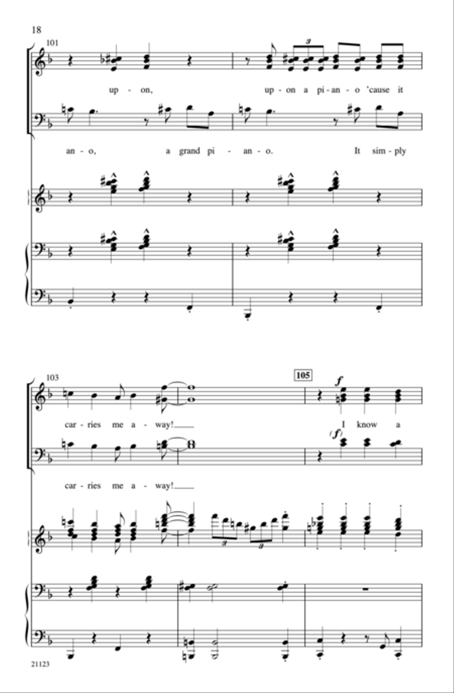 I Love a Piano 4-Part scores gallery preview page 42