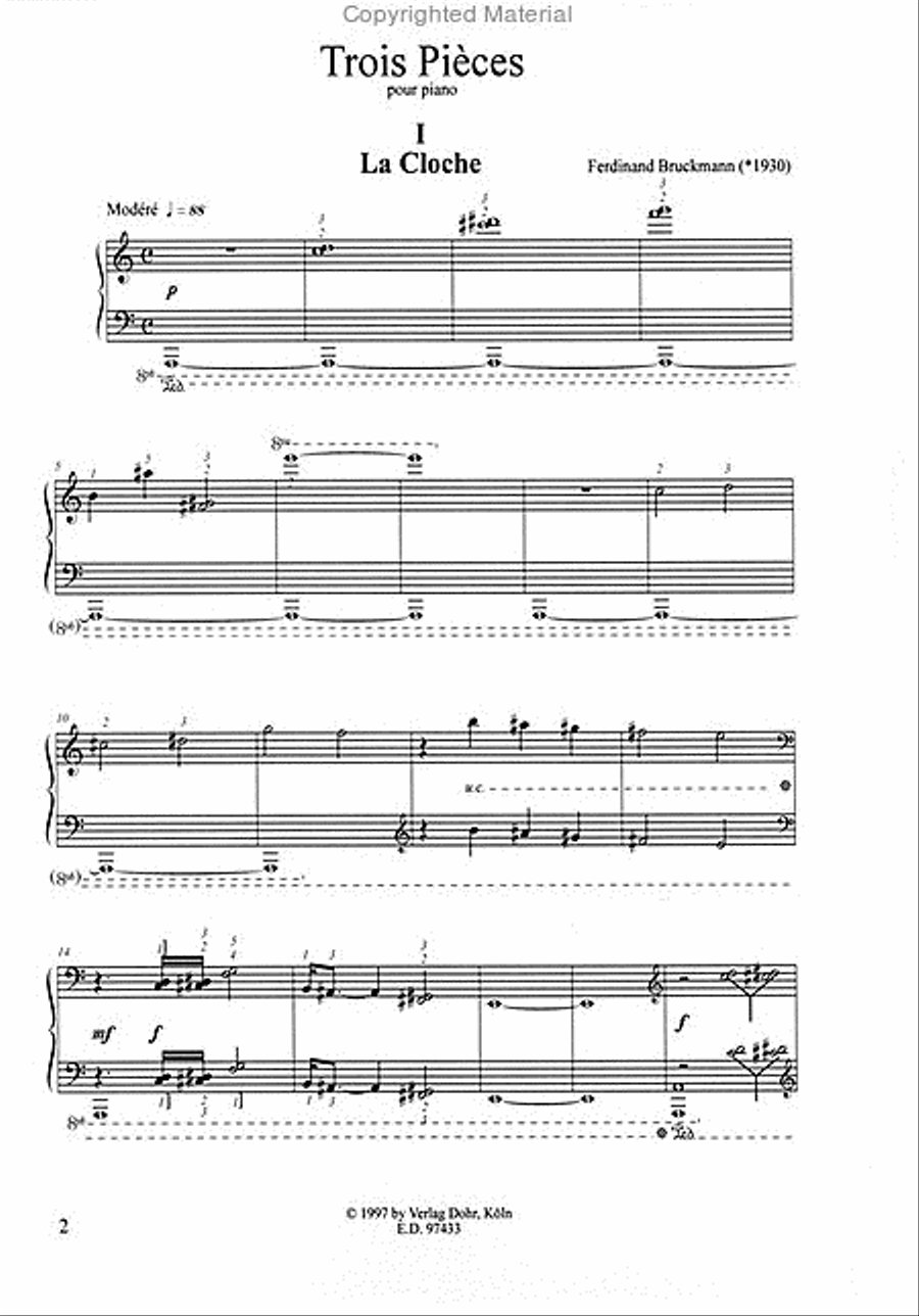 Trois Pièces pour piano (1997) Piano Solo scores gallery preview page 2