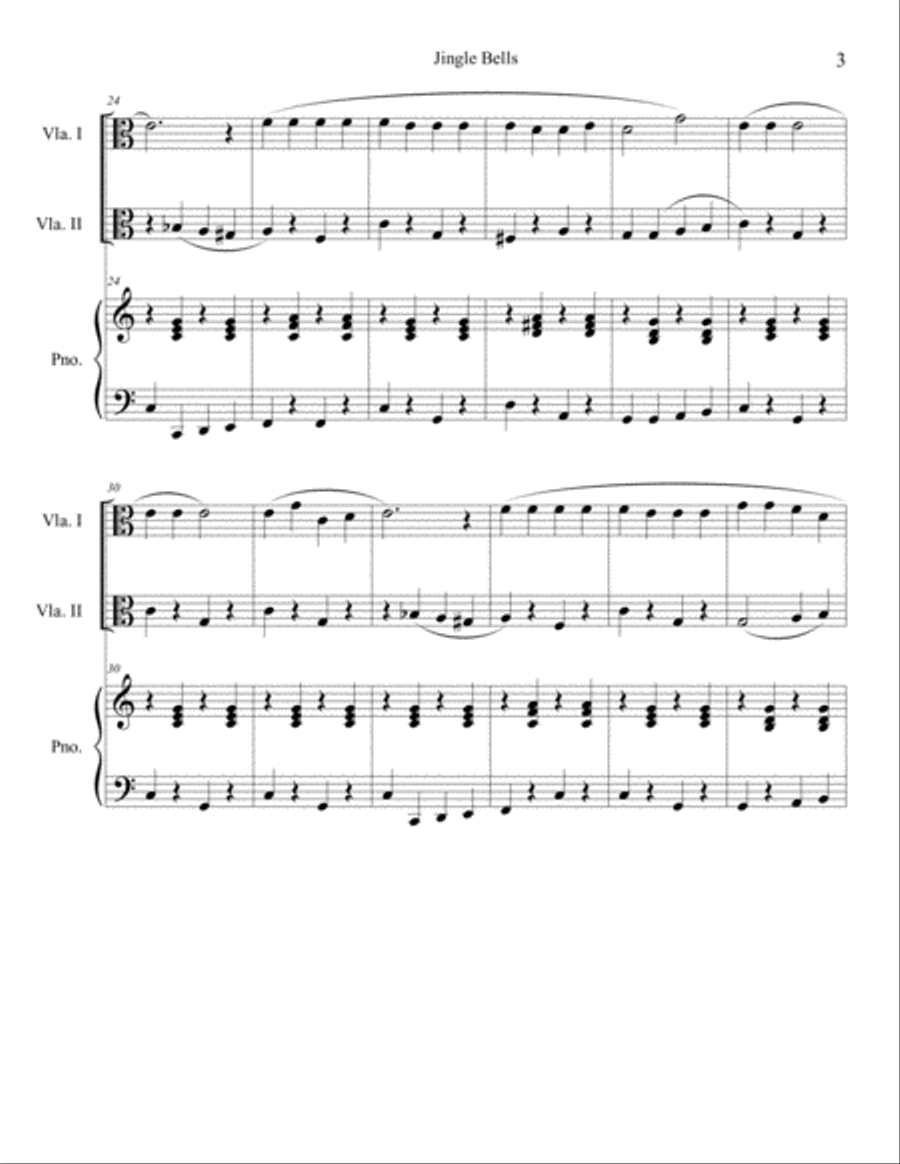 10 Christmas Duets for Viola with piano accompaniment vol. 1 String Duet scores gallery preview page 5