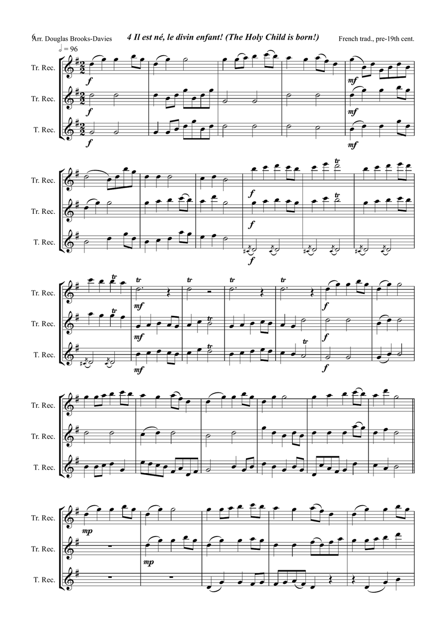 Christmas Carols for Recorder Trio (AAT) Small Ensemble scores gallery preview page 6