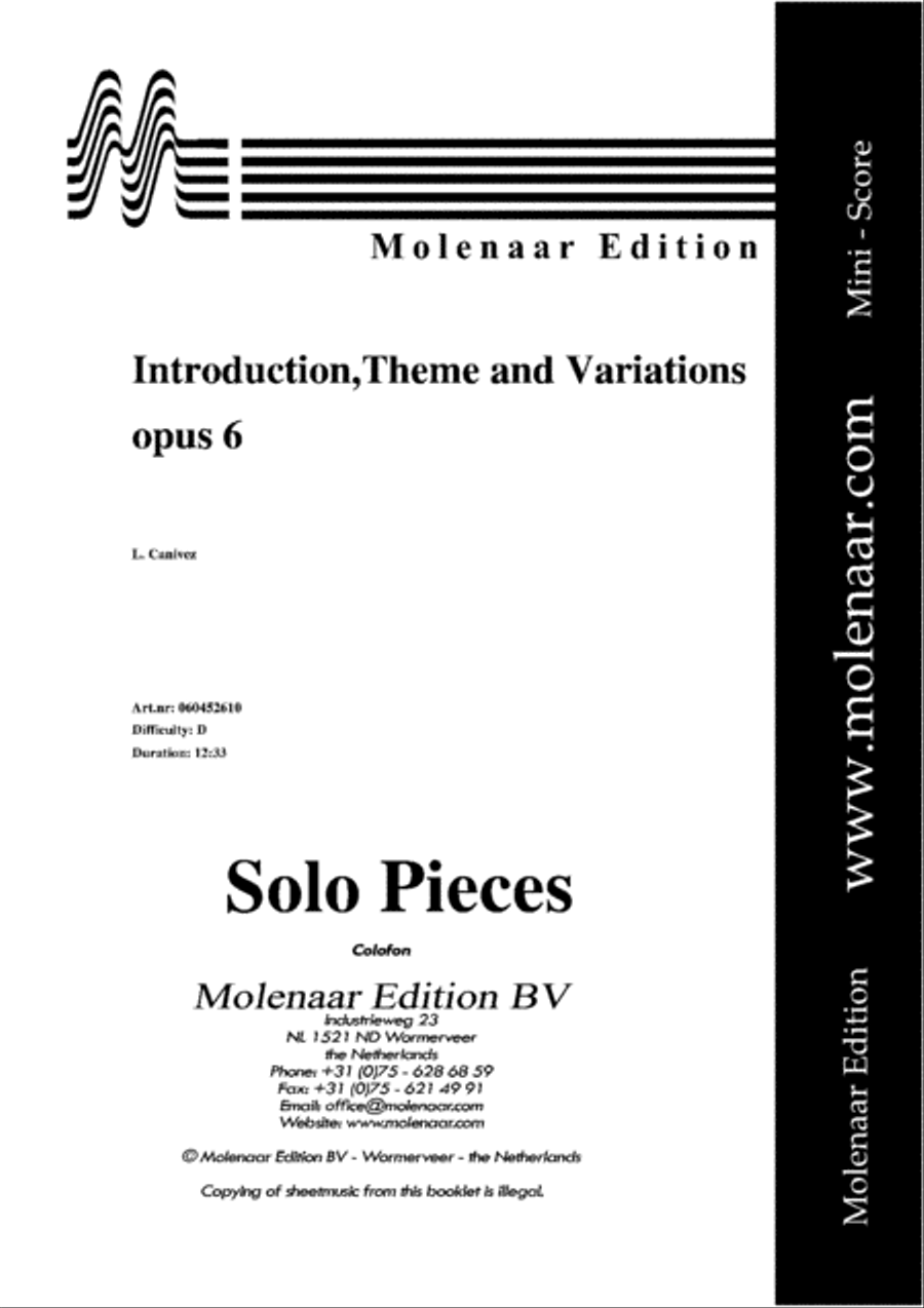 Introduction, Theme and Variations Piano Accompaniment scores gallery preview page 2