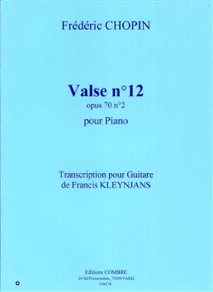 Valse No. 12 Op. 70 No. 2 Acoustic Guitar scores gallery preview page 1