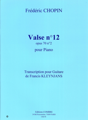 Book cover for Valse No. 12 Op. 70 No. 2