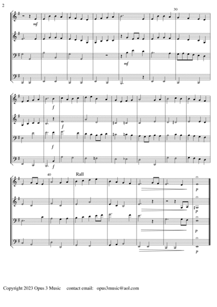 3 Lyrical English Christmas Carols for Brass Quartet arranged by David Catherwood image number null