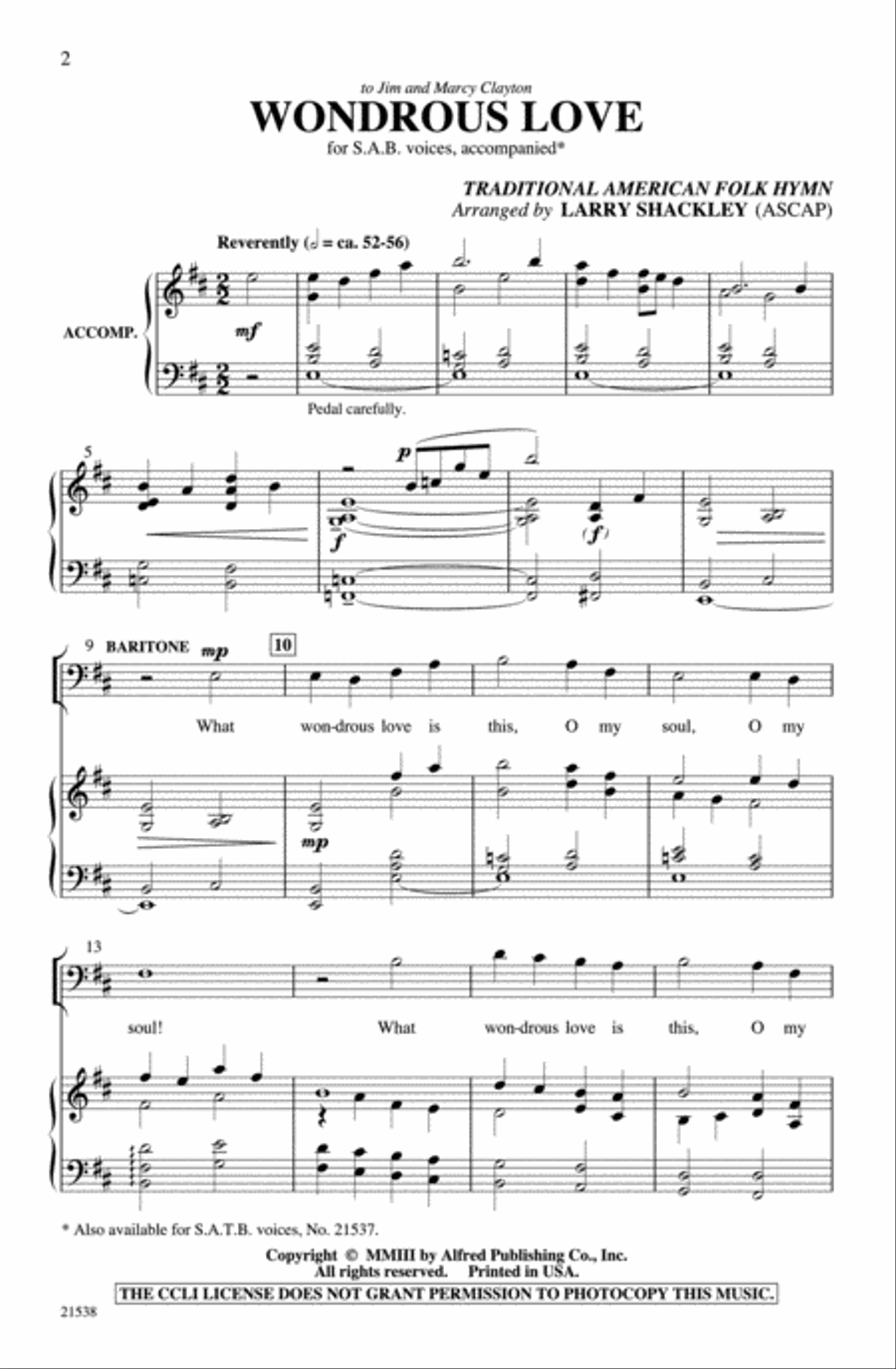 Wondrous Love Wondrous Love 3-Part scores gallery preview page 2