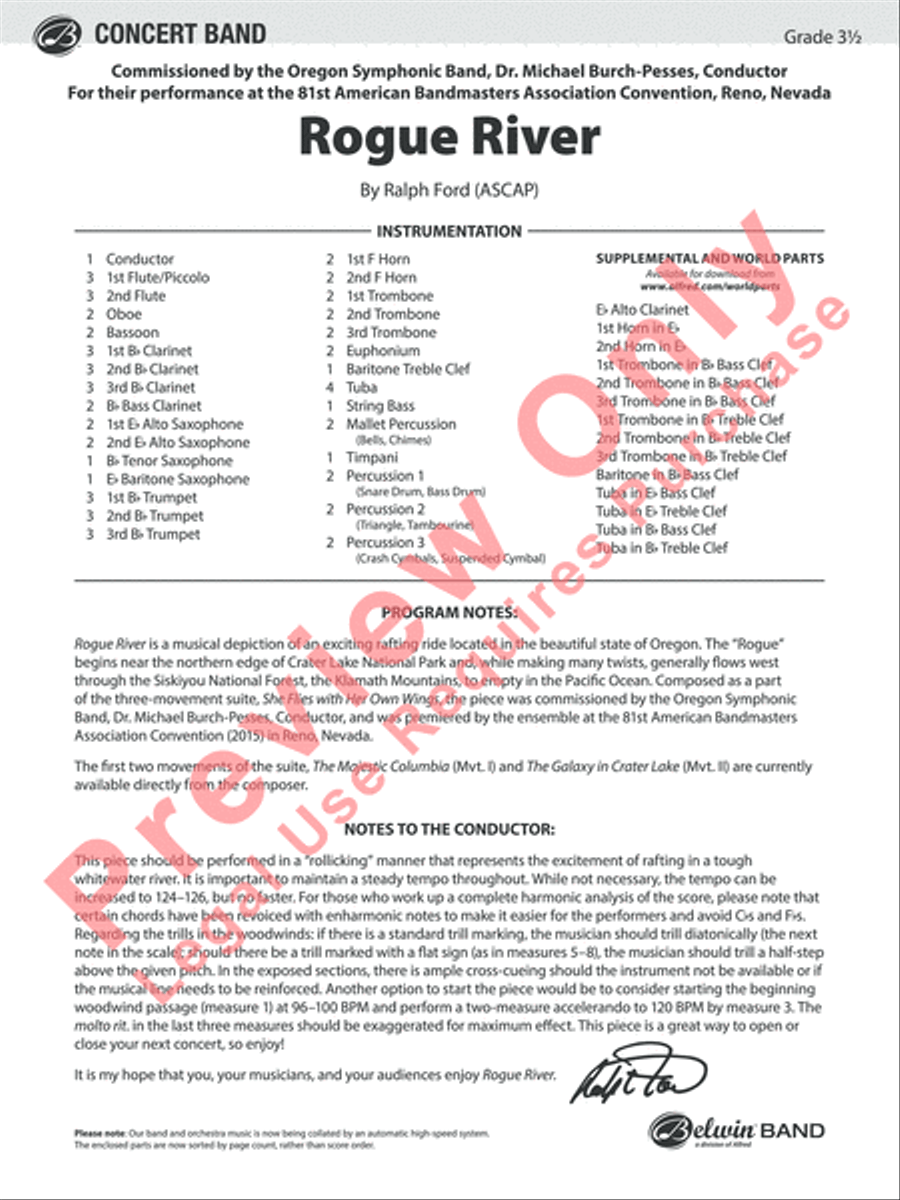 Rogue River Concert Band scores gallery preview page 2