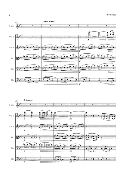 Dvorak Romance Op. 11 for Violin and String Orchestra image number null