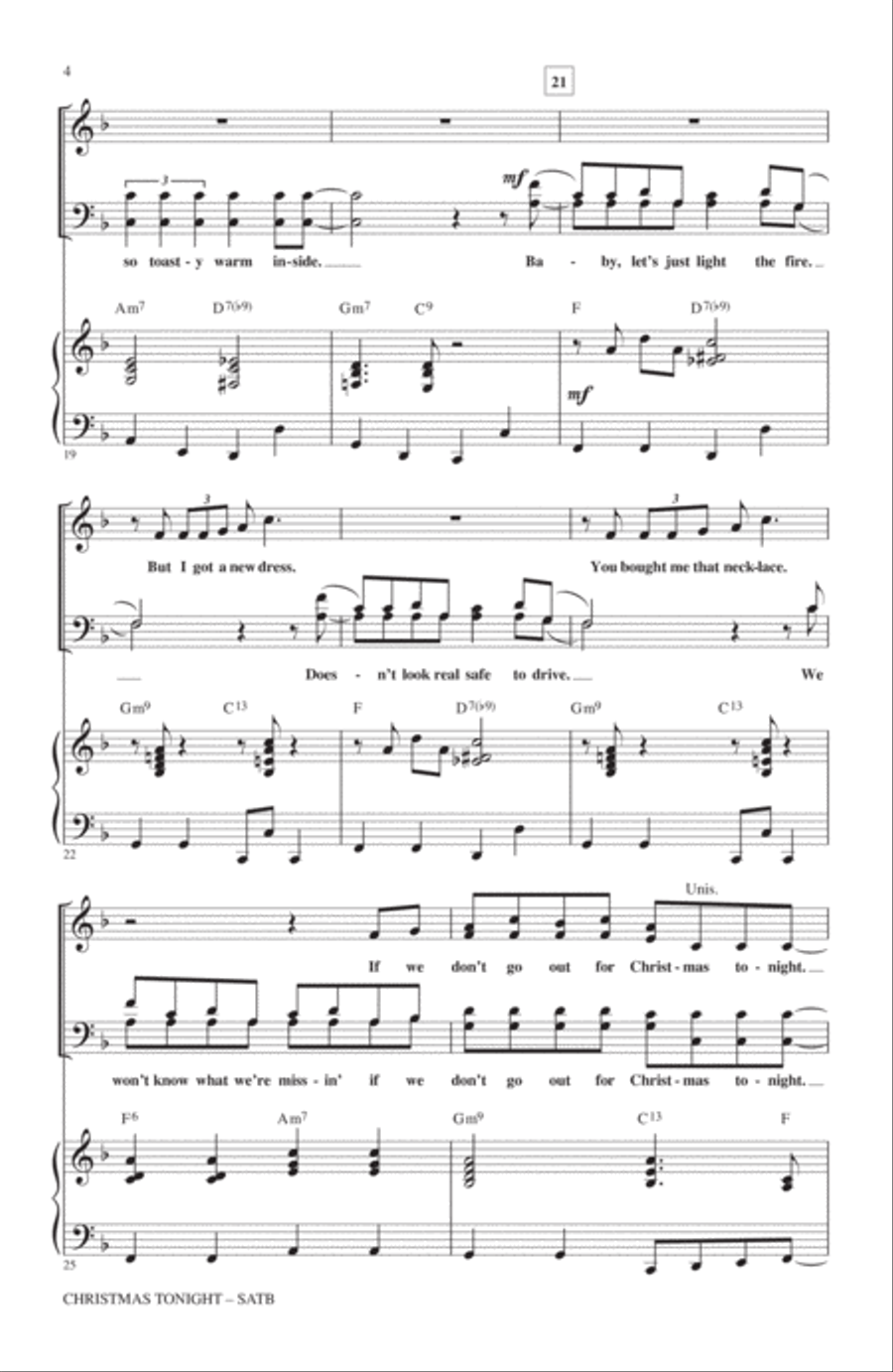 Christmas Tonight Christmas Tonight 4-Part scores gallery preview page 3