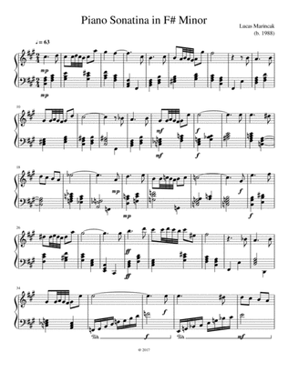 Piano Sonatina in F# Minor