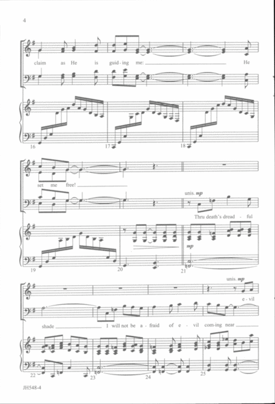 The Lord Is Shepherd To Me 4-Part scores gallery preview page 4