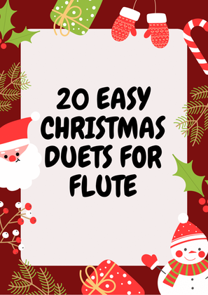 Book cover for 20 Easy Christmas Duets for Flute