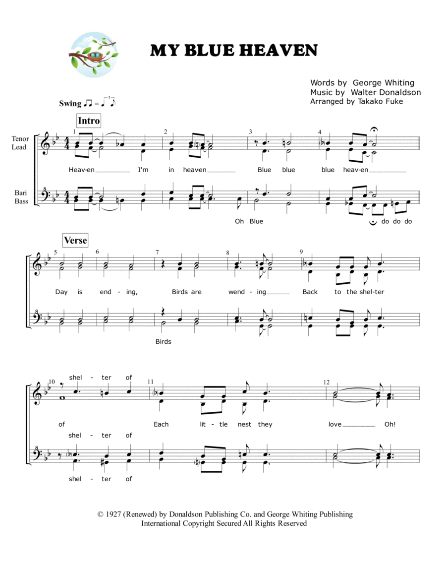 My Blue Heaven SSAA scores gallery preview page 1