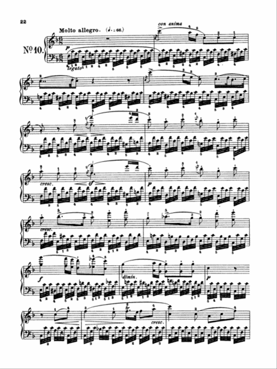 Czerny: School of Velocity, Op. 299 No. 10 Piano Solo scores gallery preview page 1