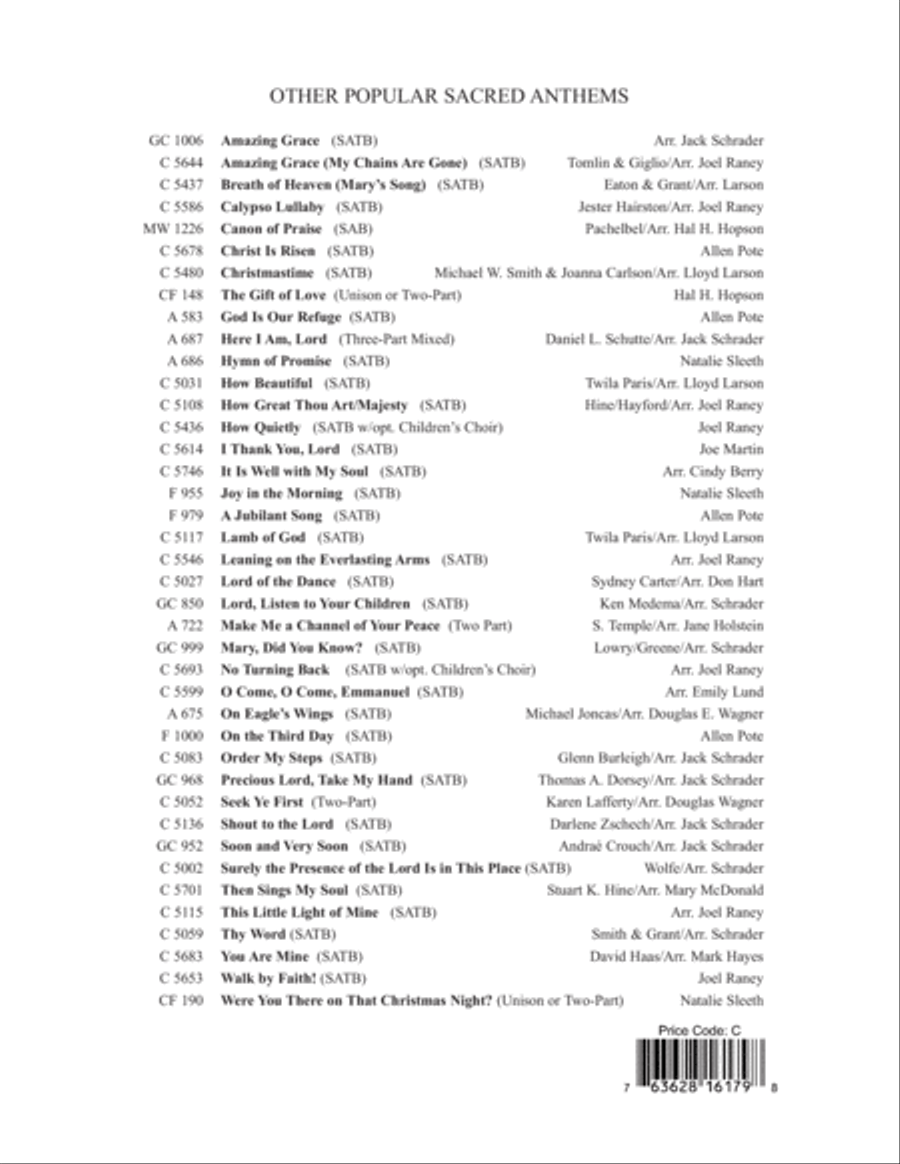 Christmas Sanctus Choir scores gallery preview page 12