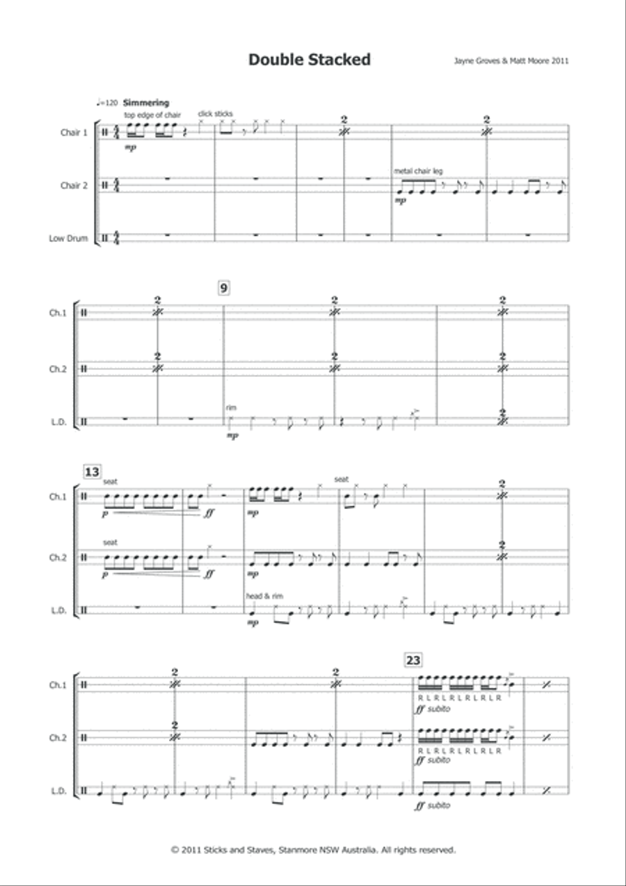 Double Stacked Percussion Ensemble scores gallery preview page 4
