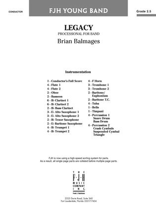 Book cover for Legacy: Score