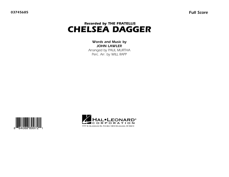 Chelsea Dagger - Conductor Score (Full Score)