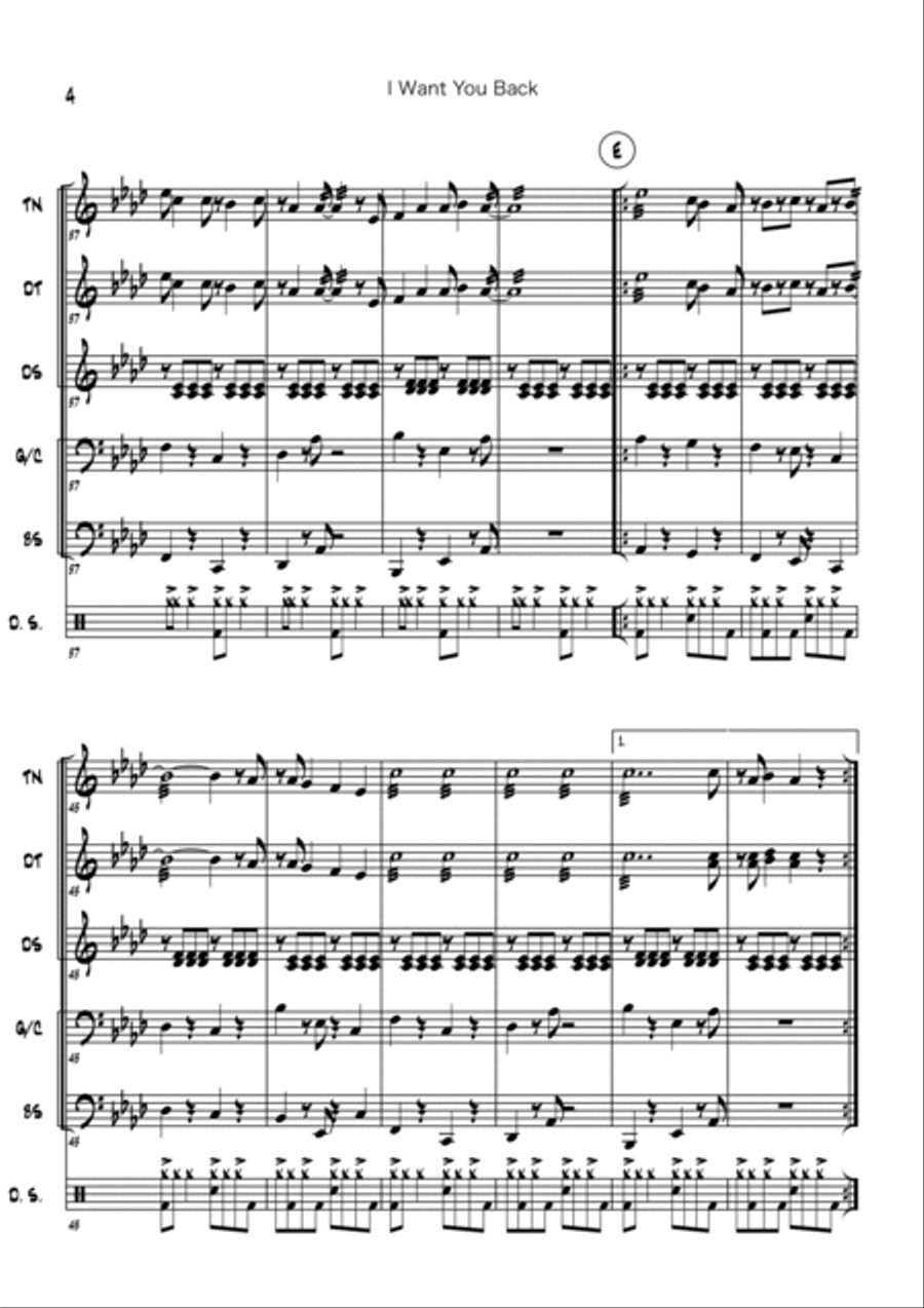 I Want You Back Large Ensemble scores gallery preview page 4