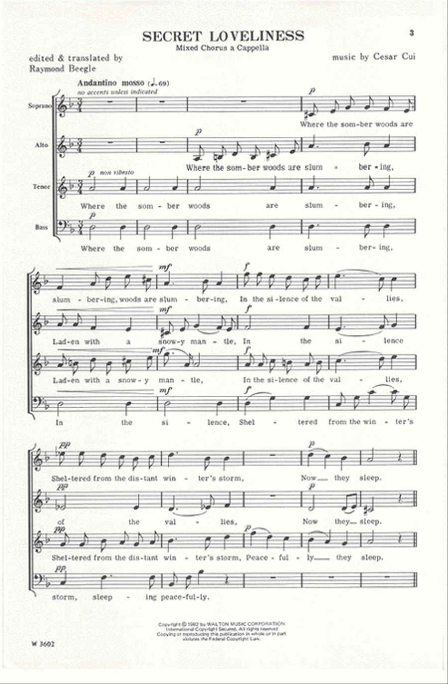 Secret Loveliness Secret Loveliness 4-Part scores gallery preview page 2