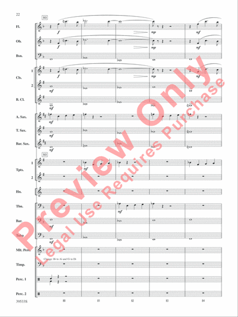 Dark Shadows (from the Original Motion Picture Soundtrack) Concert Band scores gallery preview page 23