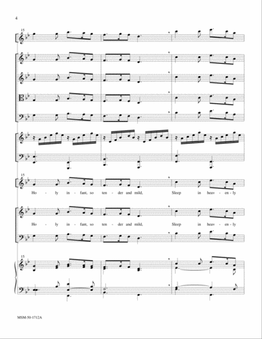 Silent Night Choir scores gallery preview page 6